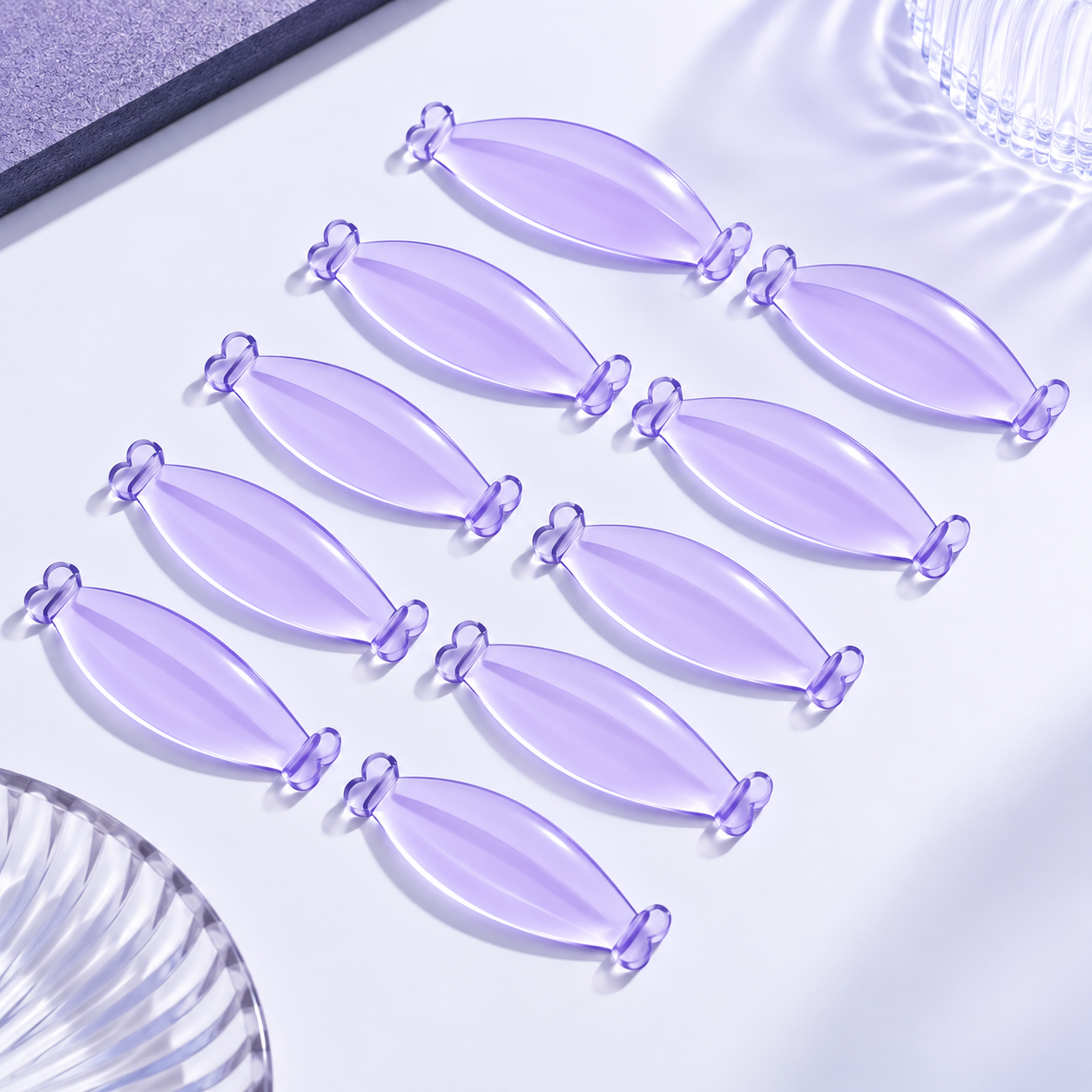 Korean Self-Adhesive Lash Lift Shields – Purple | 6 Pairs