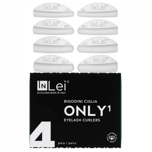INLEI – ONLY 1 – SILICONE SHIELDS (NATURAL LIFTED EFFECT), 4 SIZES MIX
